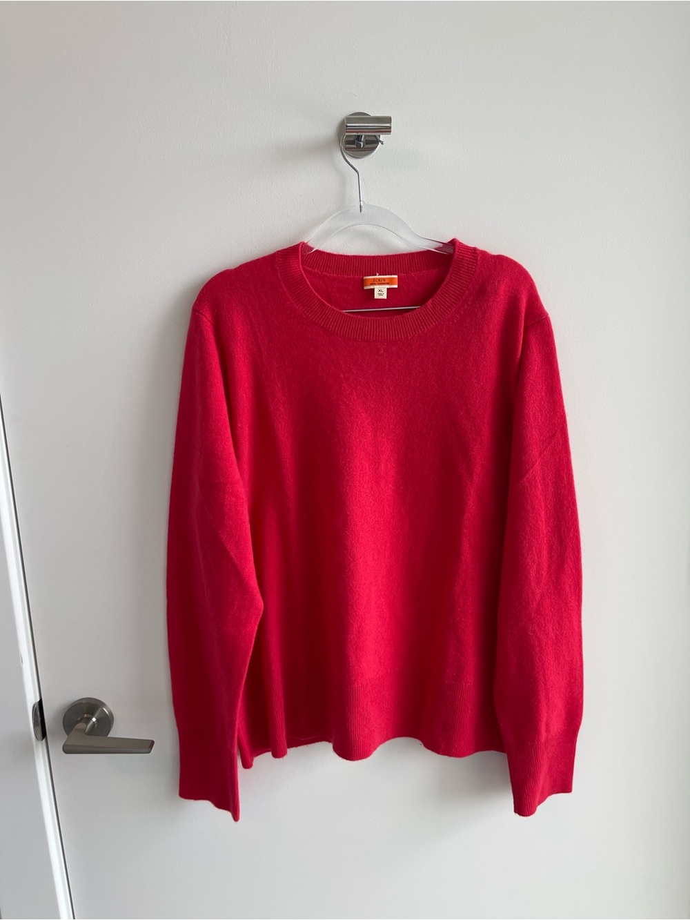 J Crew Cashmere Women's Red Crewneck Sweater